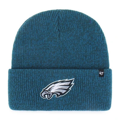 Men's '47  Midnight Green Philadelphia Eagles Brain Freeze Cuffed Knit Hat