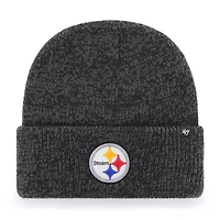 Men's '47  Heather Black Pittsburgh Steelers Brain Freeze Cuffed Knit Hat