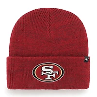 Men's '47  Heather Red San Francisco 49ers Brain Freeze Cuffed Knit Hat