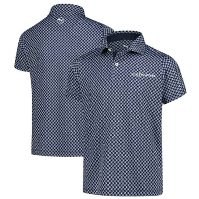 Youth Puma  Navy THE PLAYERS MATTR Micro Floral Polo