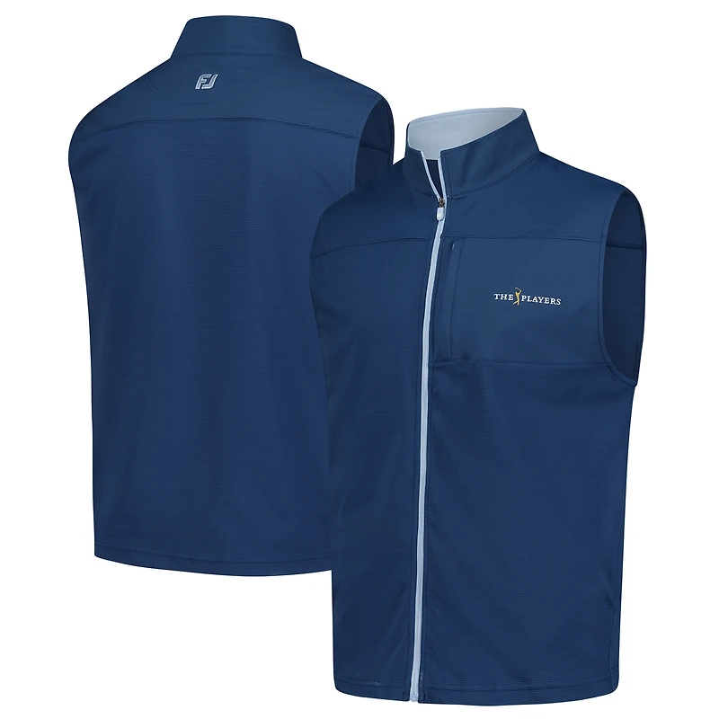 Men's FootJoy  Navy THE PLAYERS Ottoman Knit Full-Zip Vest