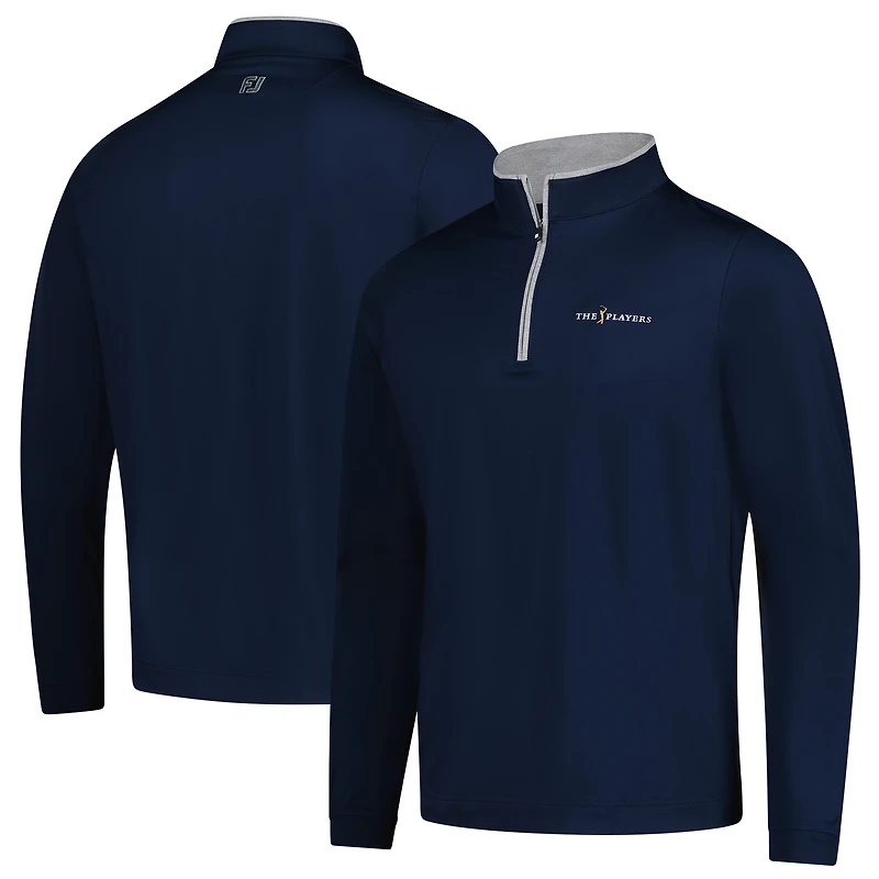 Men's FootJoy Navy THE PLAYERS Lightweight Solid Quarter-Zip Sweatshirt
