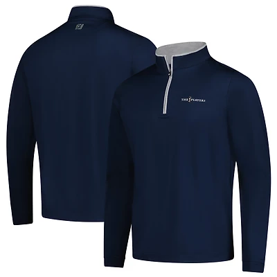 Men's FootJoy  Navy THE PLAYERS Lightweight Solid Quarter-Zip Sweatshirt