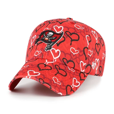 Girls Preschool '47 Red Tampa Bay Buccaneers Mural Clean Up Adjustable Hat