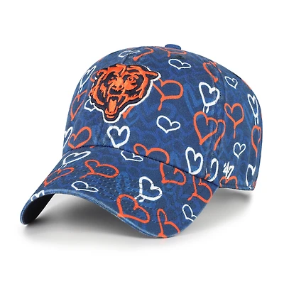 Girls Preschool '47 Navy Chicago Bears Mural Clean Up Adjustable Hat