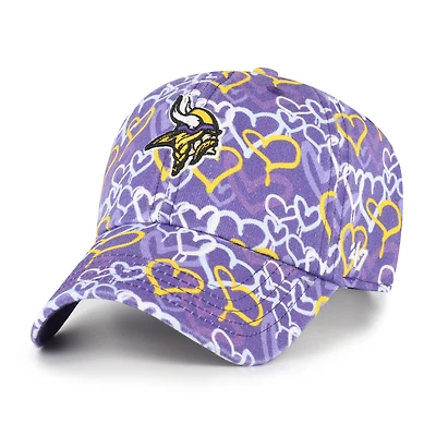 Girls Toddler '47 Purple Minnesota Vikings Mural Clean Up Adjustable Hat