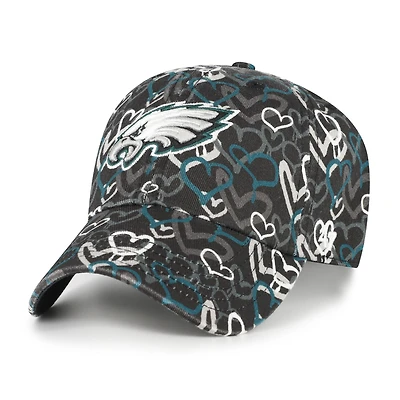 Girls Toddler '47 Black Philadelphia Eagles Mural Clean Up Adjustable Hat