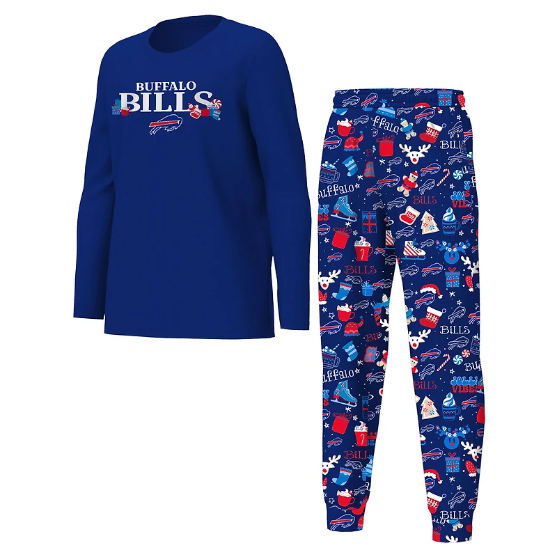 Youth Outerstuff Royal Buffalo Bills Chestnut Holiday Sleep Set