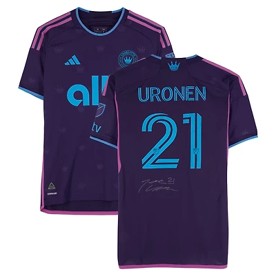 Jere Uronen Charlotte FC Autographed Match-Used #21 Purple adidas Jersey from the 2024 MLS Season - Size S