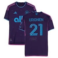 Jere Uronen Charlotte FC Autographed Match-Used #21 Purple adidas Jersey from the 2024 MLS Season - Size S