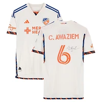 Chidozie Awaziem FC Cincinnati Autographed Match-Used #6 White adidas Jersey from the 2024 MLS Season - Size L
