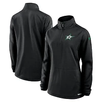 Women's Fanatics Black Dallas Stars Authentic Pro Rink Quarter-Zip Pullover