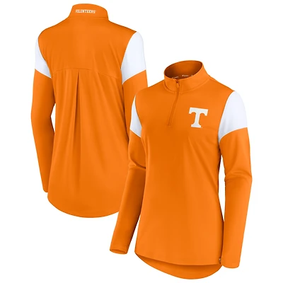 Women's Fanatics Tennessee Orange Tennessee Volunteers Block Party Quarter-Zip Top