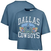 Women's '47  Navy Dallas Cowboys Florentina Montauk Cropped T-Shirt