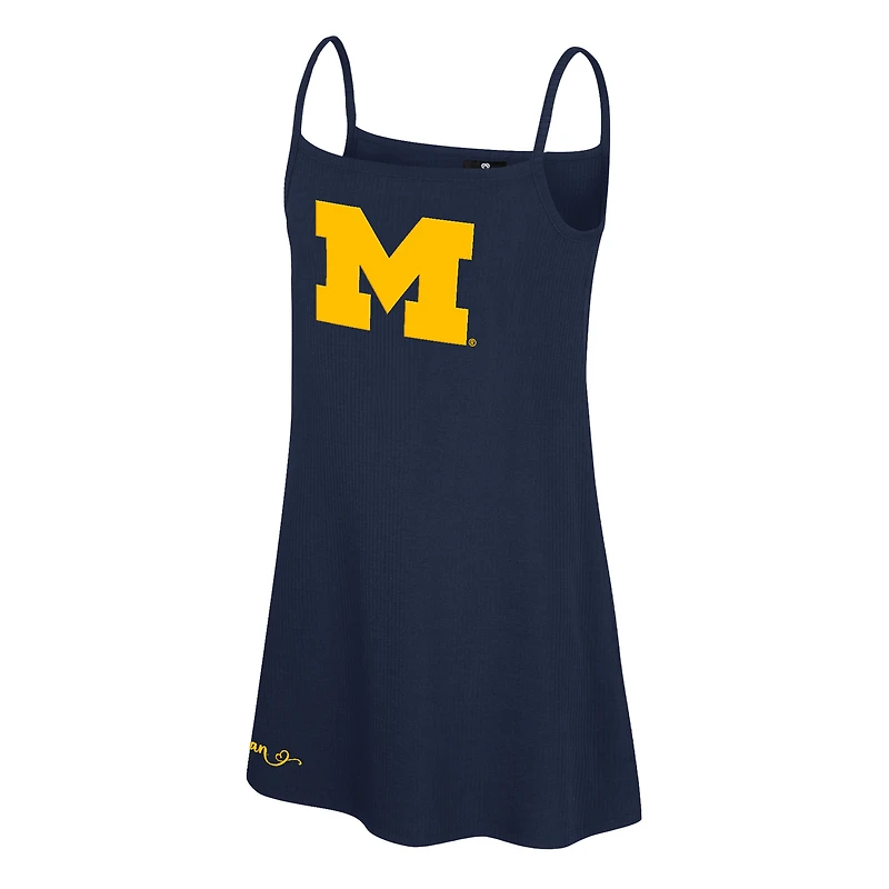 Girls Youth Colosseum Navy Michigan Wolverines Brook Tank Dress