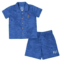 Toddler Colosseum  Royal Kansas Jayhawks Fern Champ Shirt and Shorts Set