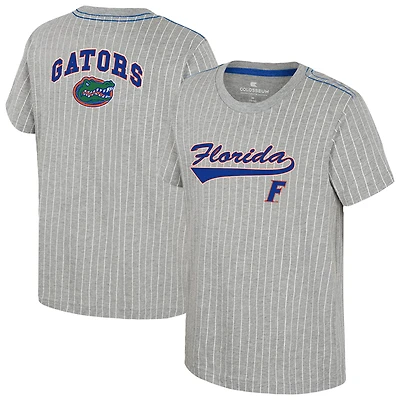 Youth Colosseum Heather Gray Florida Gators Airball Baseball T-Shirt