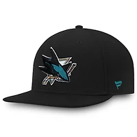 Men's Fanatics Black San Jose Sharks Core Fitted Hat
