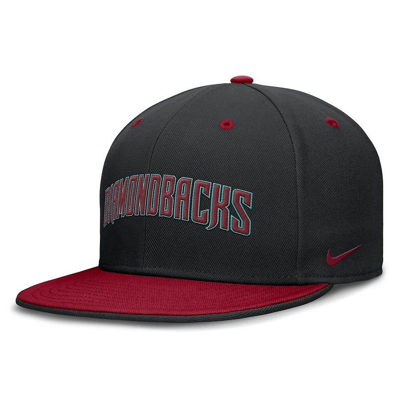 Men's Nike Black/Red Arizona Diamondbacks True Primetime Two-Tone Performance Fitted Hat
