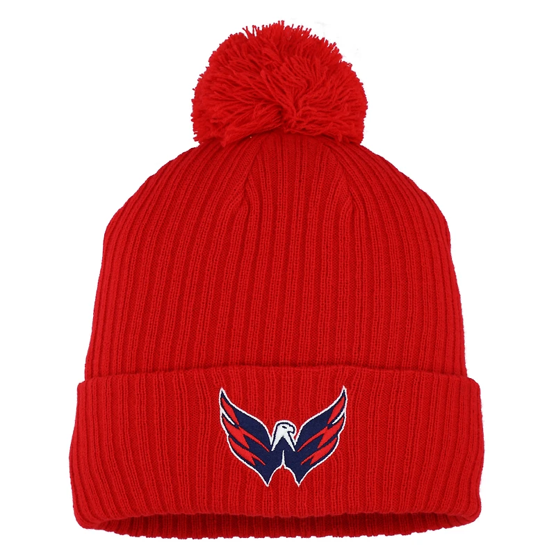 Men's Fanatics Red Washington Capitals Cuffed Knit Hat with Pom