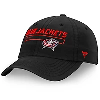 Men's Fanatics  Black Columbus Blue Jackets Authentic Pro Rinkside Fundamental Adjustable Hat