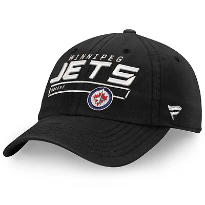 Men's Fanatics  Black Winnipeg Jets Authentic Pro Rinkside Fundamental Adjustable Hat