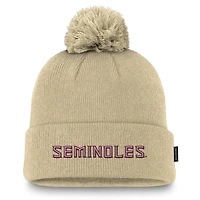 Men's Nike Gold Florida State Seminoles Peak Cuffed Knit Hat with Pom