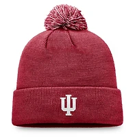 Men's Top of the World Crimson Indiana Hoosiers Team Logo Cuffed Knit Hat with Pom