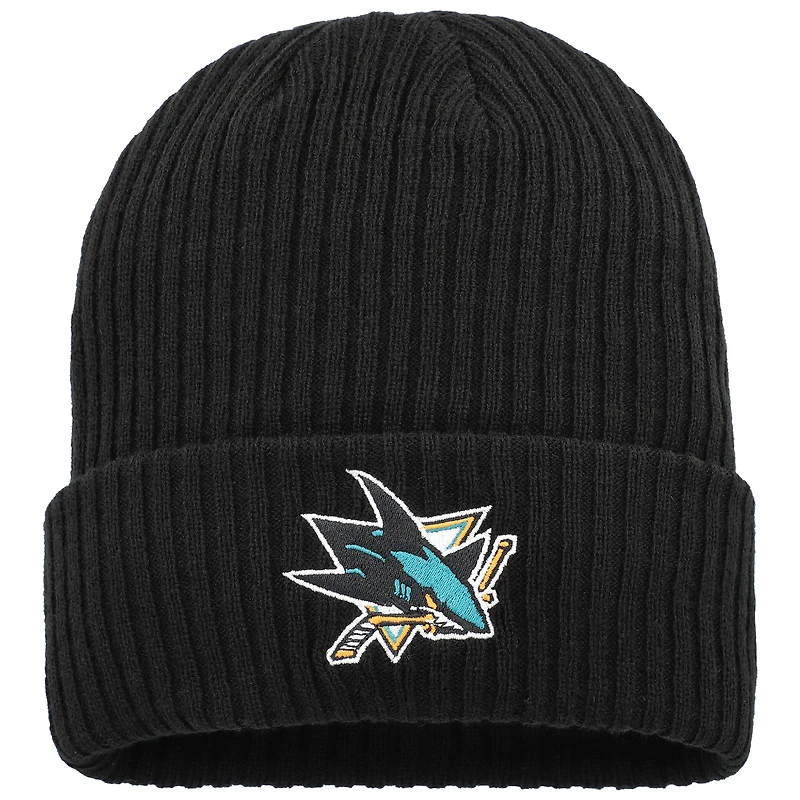 Men's Fanatics  Black San Jose Sharks Logo Cuffed Knit Hat