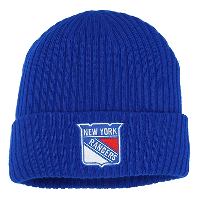 Men's Fanatics  Royal New York Rangers Logo Cuffed Knit Hat