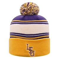 Men's Top of the World Purple LSU Tigers Ambient Cuffed Knit Hat with Pom