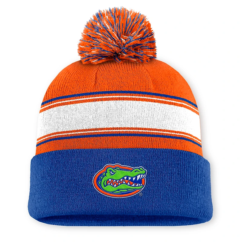 Men's Top of the World Orange/Royal Florida Gators Ambient Cuffed Knit Hat with Pom