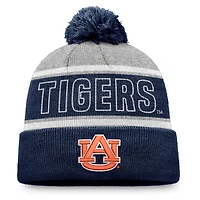 Men's Top of the World True Navy Auburn Tigers Two-Tone Cuffed Knit Hat with Pom