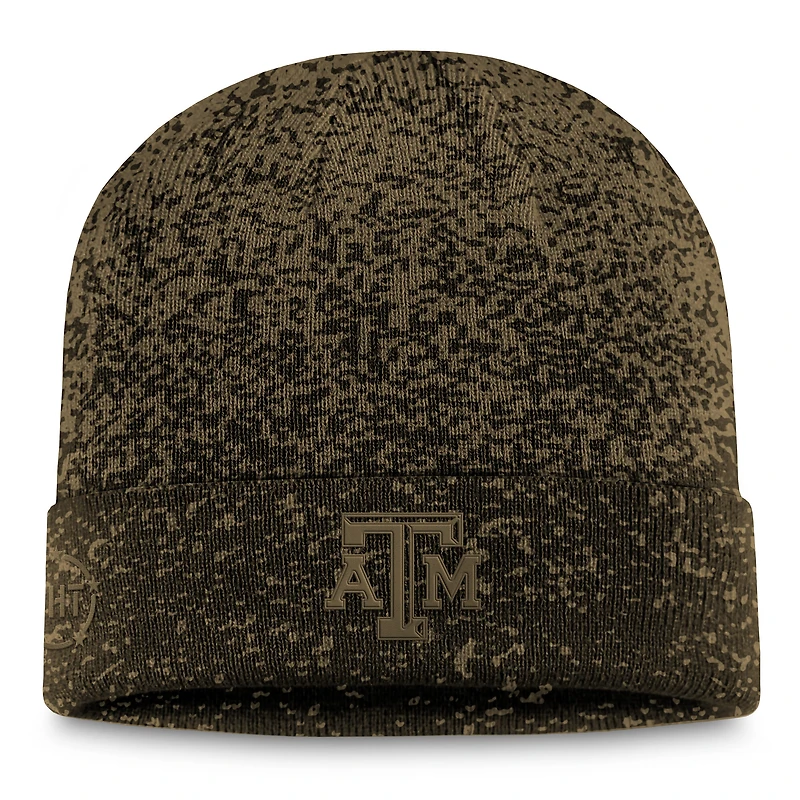 Men's Top of the World  Olive/Black Texas A&M Aggies Cuffed Knit Two-Tone Hat