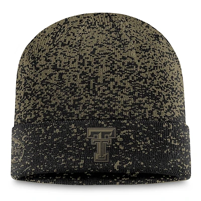 Men's Top of the World  Olive/Black Texas Tech Red Raiders Cuffed Knit Two-Tone Hat