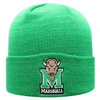 Men's Top of the World Kelly Green Marshall Thundering Herd Logo Cuffed Knit Hat