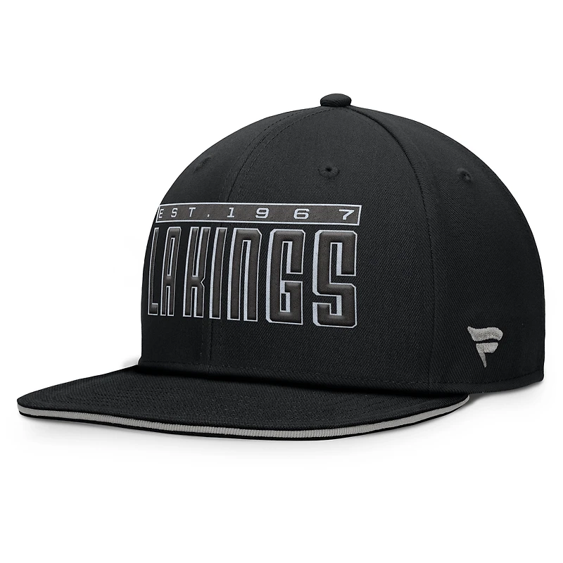 Men's Fanatics Black Los Angeles Kings Gino Flatbrim Snapback Hat