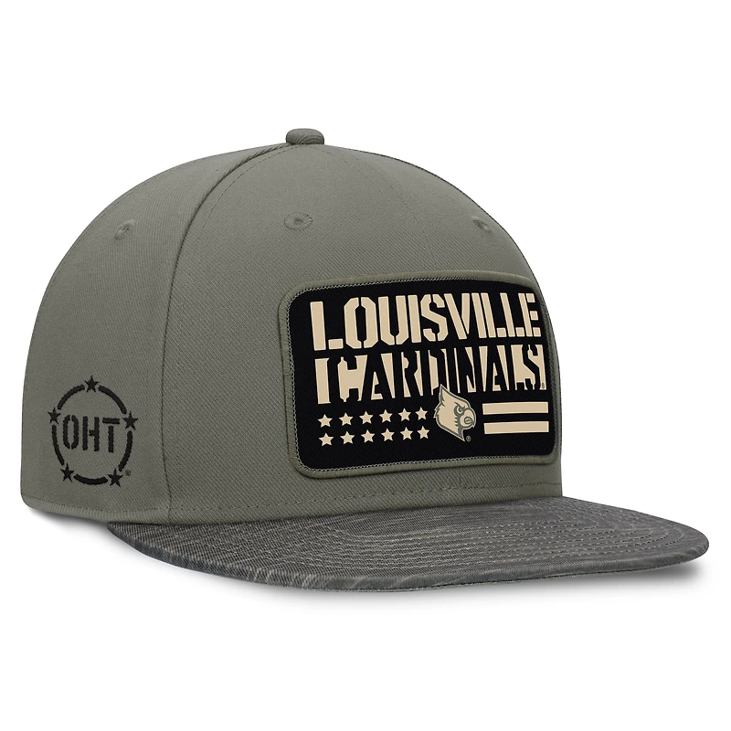 Men's Top of the World Green Louisville Cardinals OHT Rebel Snapback Hat