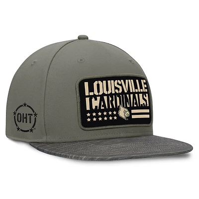 Men's Top of the World Green Louisville Cardinals OHT Rebel Snapback Hat