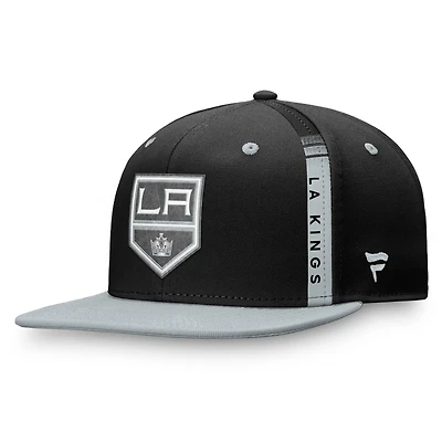 Men's Fanatics Black/Gray Los Angeles Kings 2022 NHL Draft Authentic Pro Snapback Hat