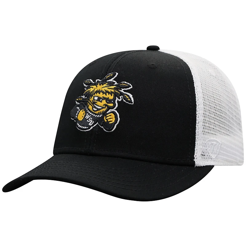 Men's Top of the World  Black Wichita State Shockers Victory Baseline Adjustable Trucker Hat