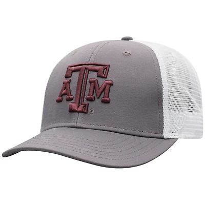 Men's Top of the World  Gray/White Texas A&M Aggies Victory Adjustable Hat