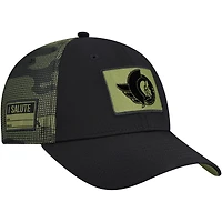 Men's Fanatics  Black Ottawa Senators Authentic Pro Military Appreciation Adjustable Hat
