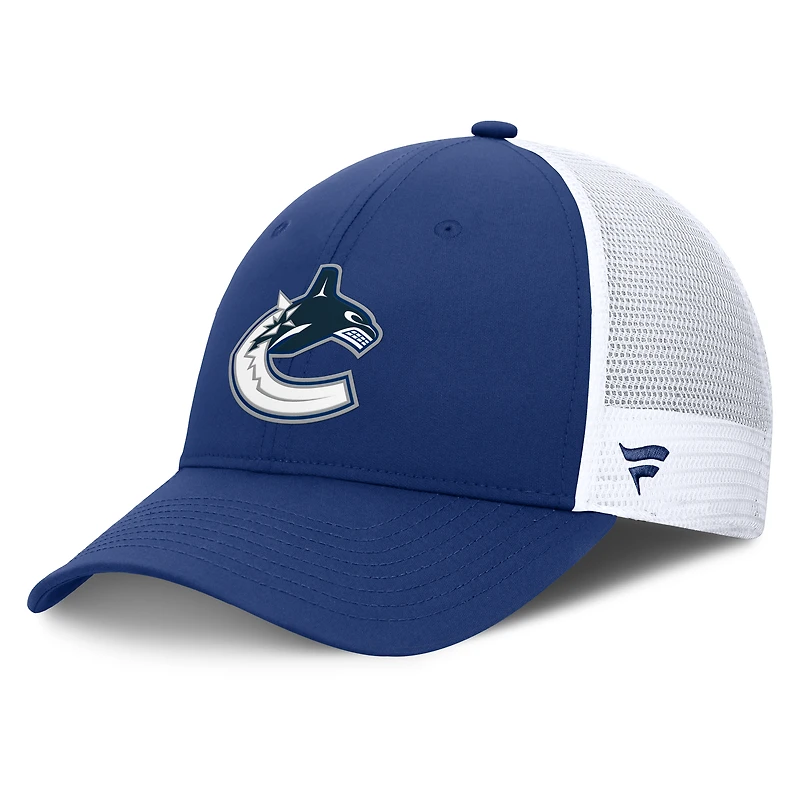 Men's Fanatics  Blue/White Vancouver Canucks  Authentic Pro Rink Adjustable Hat