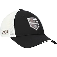 Men's Fanatics  Black Los Angeles Kings Authentic Pro Draft Adjustable Trucker Hat