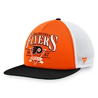 Men's Fanatics  Orange Philadelphia Flyers Classic Foam Adjustable Trucker Hat