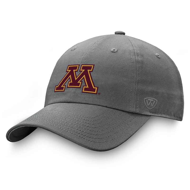 Men's Top of the World Gray Minnesota Golden Gophers Victory Staple Adjustable Hat