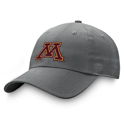Men's Top of the World Gray Minnesota Golden Gophers Victory Staple Adjustable Hat