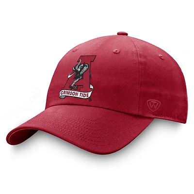Men's Top of the World Crimson Alabama Crimson Tide Staple Alternate Logo Adjustable Hat