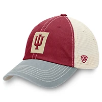 Men's Top of the World Crimson Indiana Hoosiers Off Road Adjustable Trucker Hat